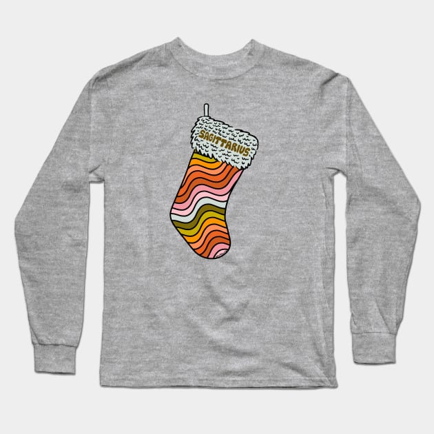 Sagittarius Stocking Long Sleeve T-Shirt by Doodle by Meg